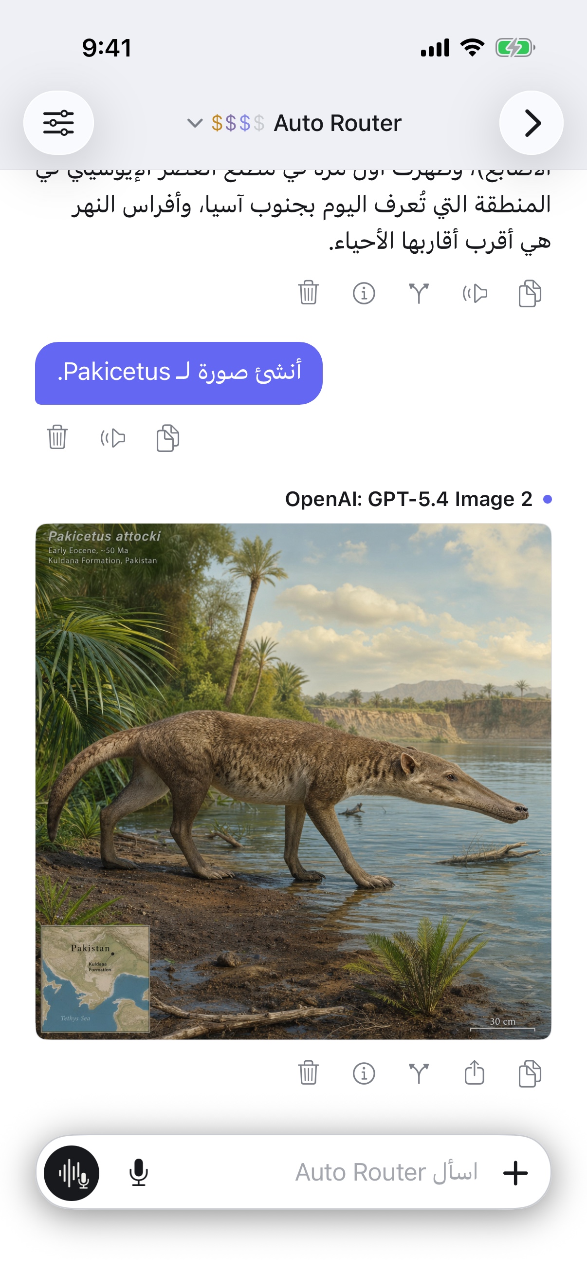 محادثة RouterChat على iPhone