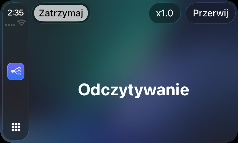 RouterChat odczytujący odpowiedź w CarPlay