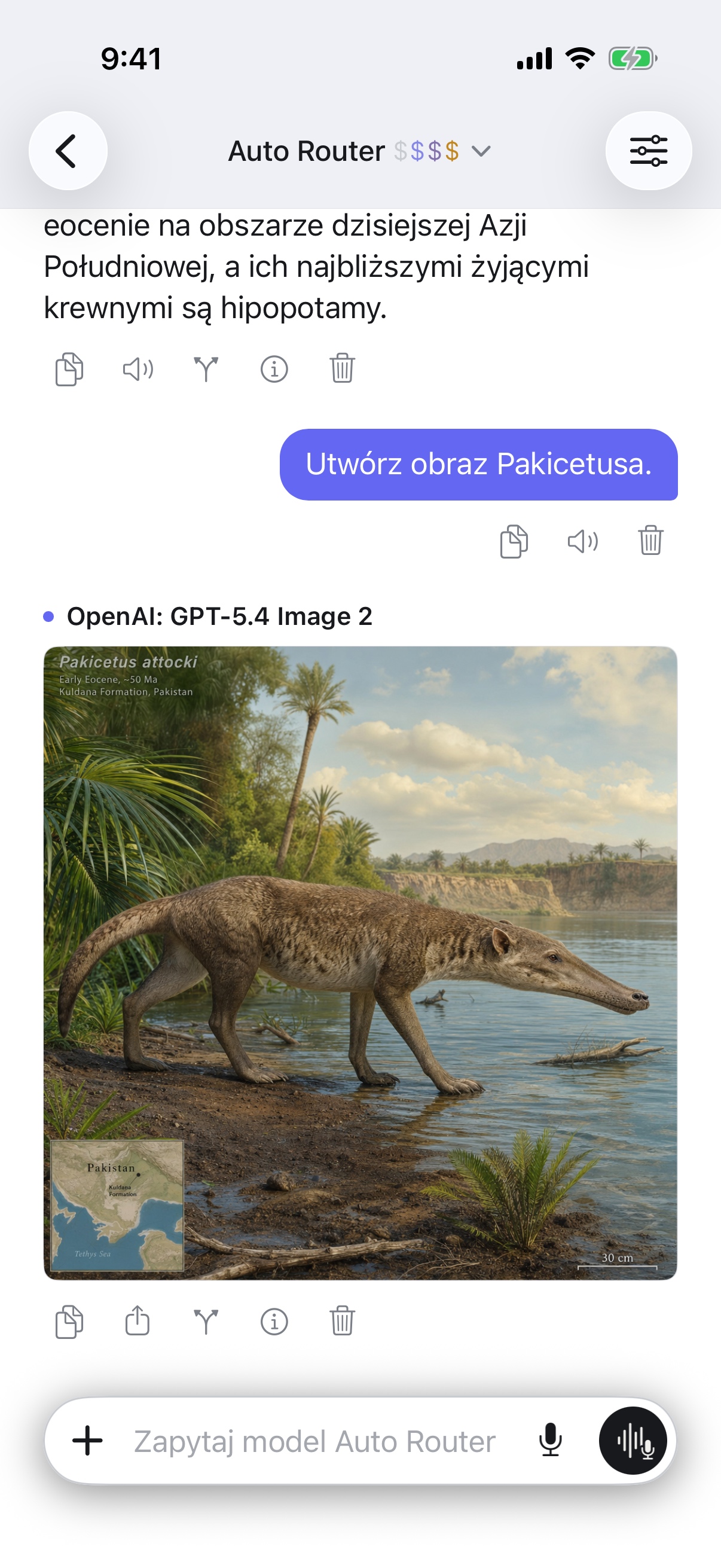 Rozmowa w RouterChat na telefonie iPhone