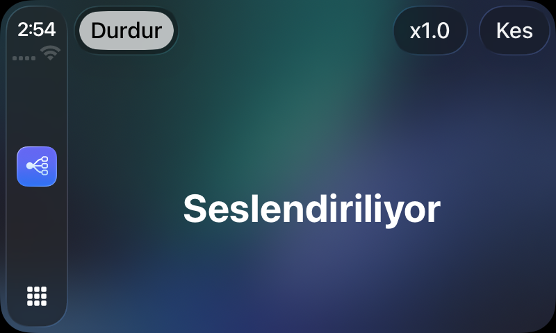 CarPlay’de bir yanıtı seslendiren RouterChat